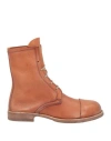 Moma Woman Ankle Boots Tan Size 8 Leather In Brown