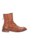 Moma Woman Ankle Boots Tan Size 8 Leather In Brown