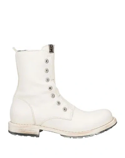Moma Woman Ankle Boots White Size 8 Leather
