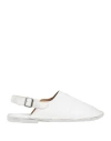 Moma Woman Ballet Flats White Size 8 Calfskin In White