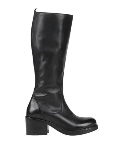 Moma Woman Knee Boots Black Size 11 Calfskin