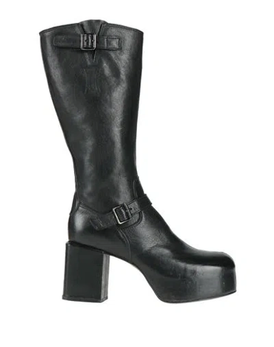 Moma Woman Boot Black Size 8 Leather