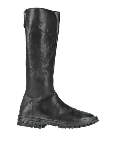 Moma Woman Boot Charcoal Size 7 Leather In Black