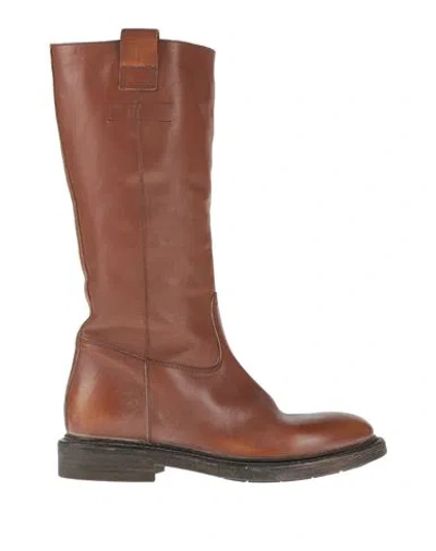 Moma Woman Boot Tan Size 8 Leather