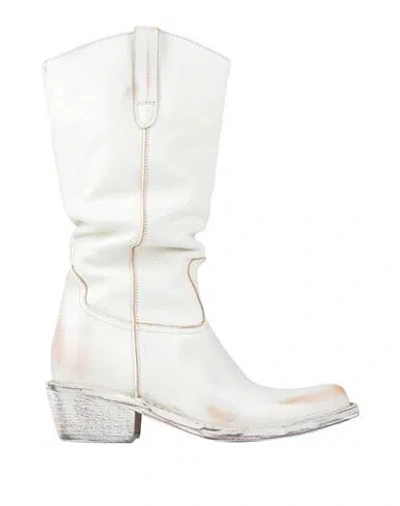 Moma Woman Boot White Size 9 Leather