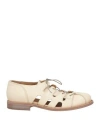 Moma Woman Lace-up Shoes Ivory Size 7 Leather In White