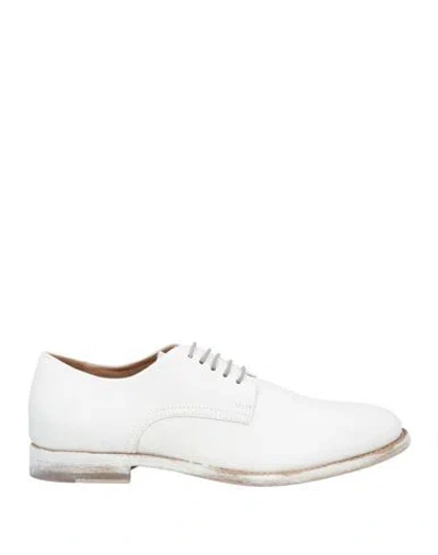 Moma Woman Lace-up Shoes Off White Size 9 Soft Leather