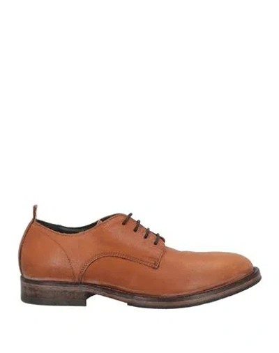 Moma Woman Lace-up Shoes Tan Size 8 Calfskin In Brown