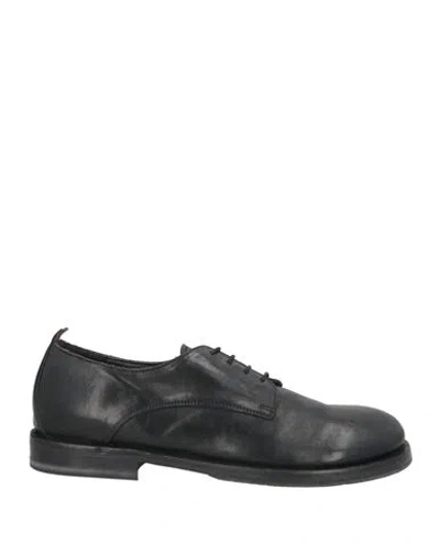 Moma Woman Lace-up Shoes Black Size 6 Leather