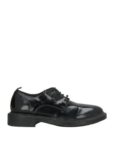 Moma Woman Lace-up Shoes Black Size 6 Leather