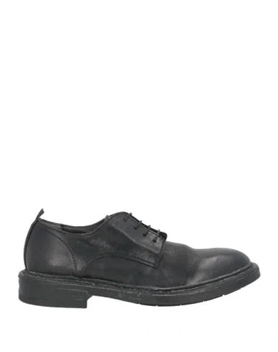 Moma Woman Lace-up Shoes Black Size 8 Leather
