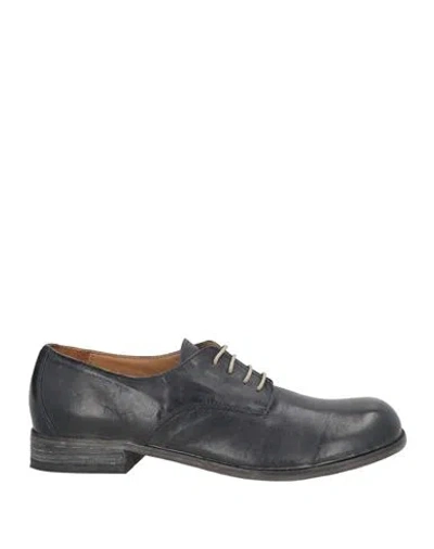 Moma Woman Lace-up Shoes Midnight Blue Size 8 Calfskin
