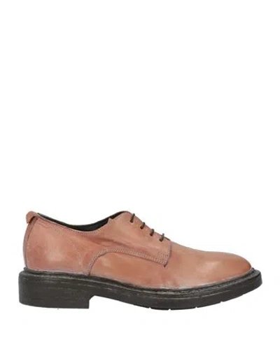 Moma Woman Lace-up Shoes Tan Size 6 Leather In Brown