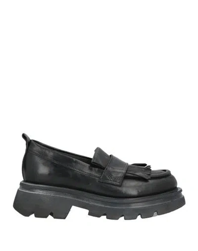 Moma Woman Loafers Black Size 10 Leather