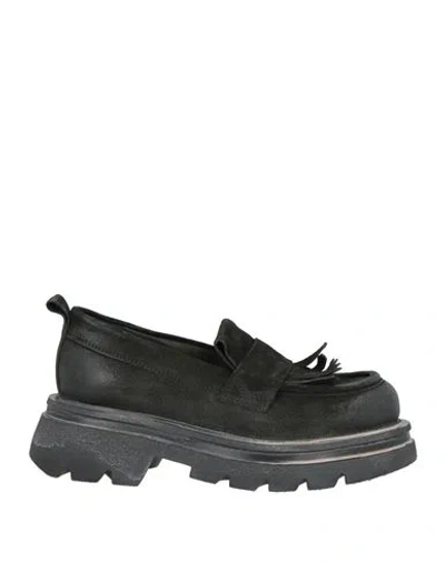 Moma Woman Loafers Black Size 8 Leather