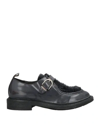 Moma Woman Loafers Charcoal Size 8 Leather