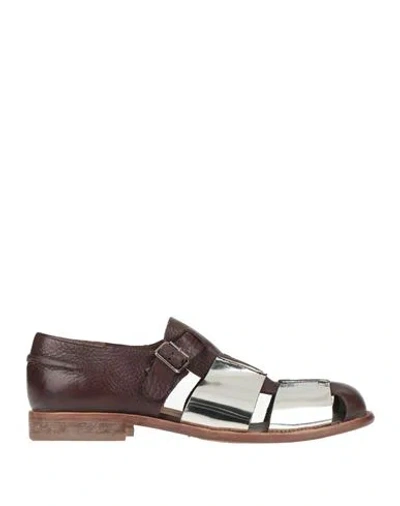 Moma Woman Loafers Dark Brown Size 8 Leather