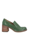 Moma Woman Loafers Green Size 8 Leather In Green