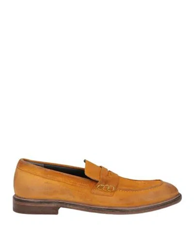 Moma Woman Loafers Marigold Size 8 Leather In Orange
