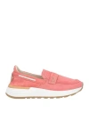 Moma Woman Loafers Pink Size 8 Leather In Pink