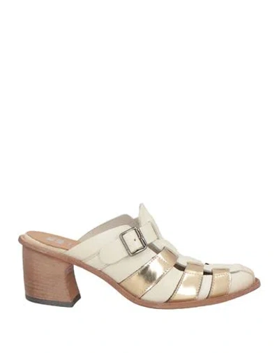 Moma Woman Mules & Clogs Cream Size 8 Leather In White