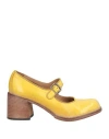 Moma Woman Pumps Yellow Size 7 Leather In Yellow