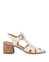 Moma Woman Sandals Beige Size 10 Leather