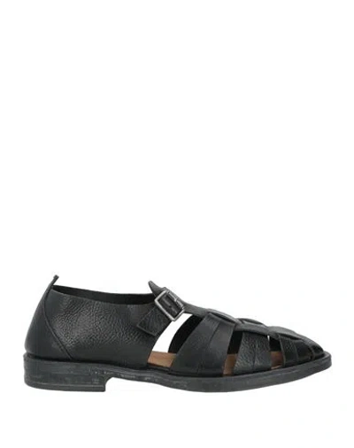 Moma Woman Sandals Black Size 6 Leather