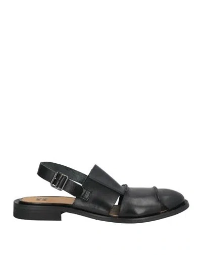 Moma Woman Sandals Black Size 8 Calfskin In Multi