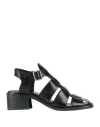 Moma Woman Sandals Black Size 8 Leather In Black