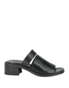 Moma Woman Sandals Black Size 8 Leather In Black