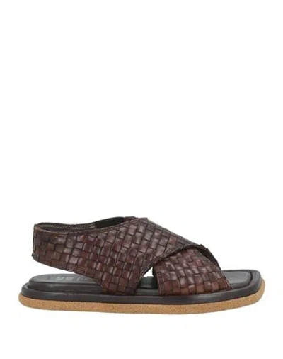 Moma Woman Sandals Dark Brown Size 7 Leather
