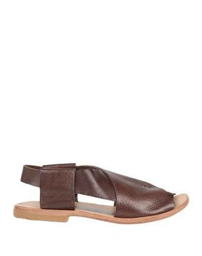 Moma Woman Sandals Dark Brown Size 8 Cowhide
