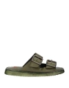 Moma Woman Sandals Green Size 8 Leather