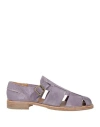 Moma Woman Sandals Light Purple Size 10 Leather In Purple