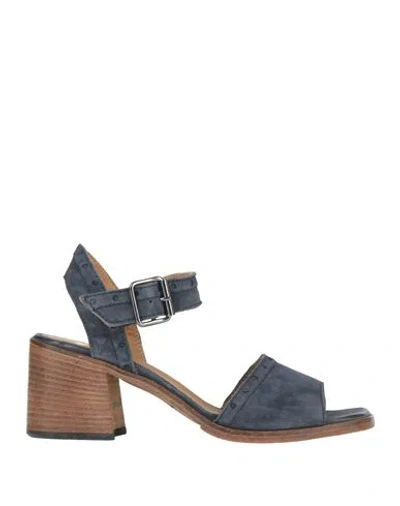 Moma Woman Sandals Navy Size 8 Leather