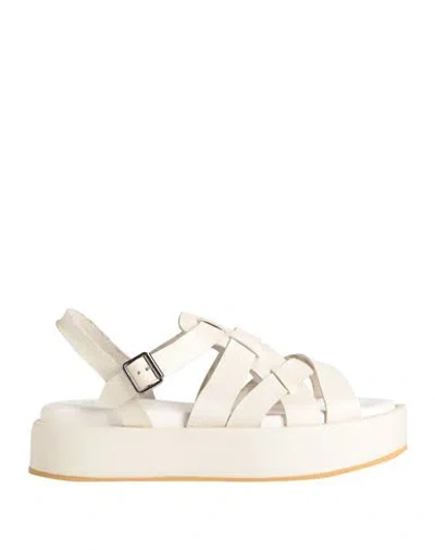 Moma Woman Sandals Off White Size 8 Leather