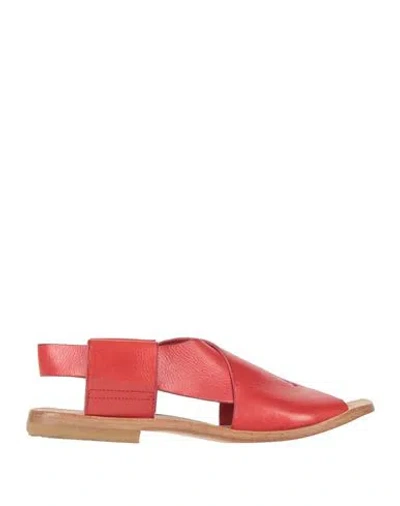 Moma Woman Sandals Red Size 6 Cowhide