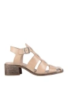 Moma Woman Sandals Sand Size 8 Leather In Neutral