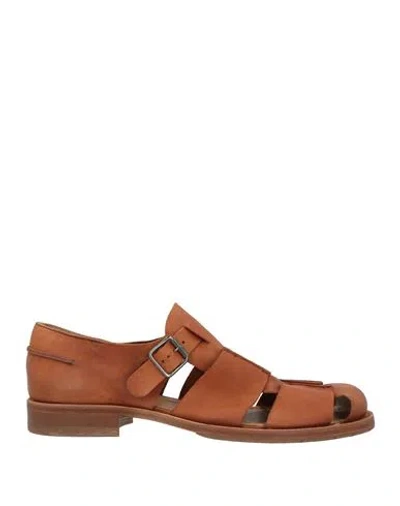 Moma Woman Sandals Tan Size 10 Leather In Brown