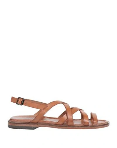 Moma Woman Sandals Tan Size 7 Leather In Brown