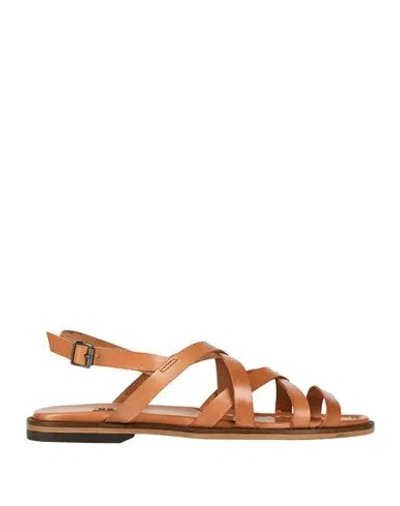 Moma Woman Sandals Tan Size 8 Calfskin In Multi
