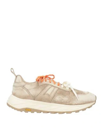 Moma Woman Sneakers Beige Size 12 Leather In Sand