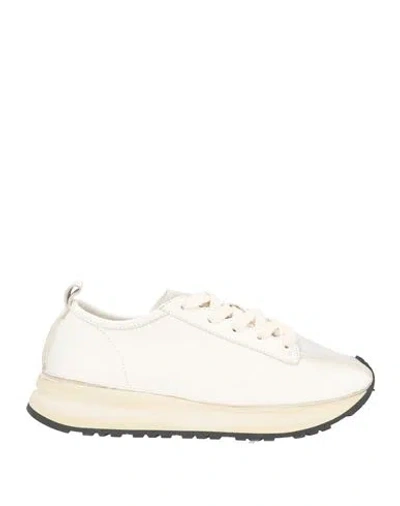 Moma Woman Sneakers Ivory Size 6.5 Leather In Neutral