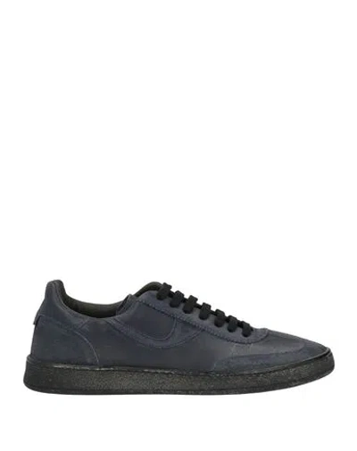 Moma Woman Sneakers Navy Size 8 Leather In Blue