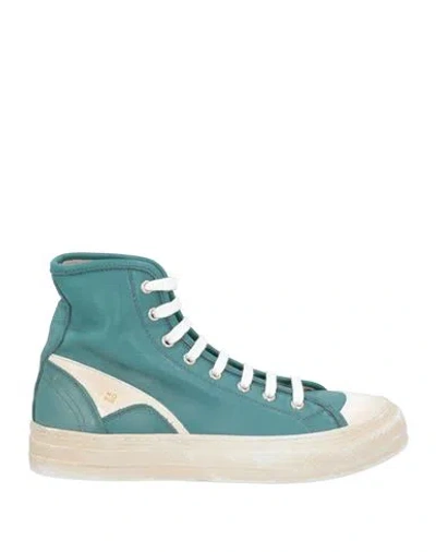Moma Woman Sneakers Slate Blue Size 8 Leather