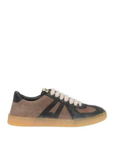 Moma Woman Sneakers Taupe Size 8 Leather In Brown
