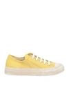 Moma Woman Sneakers Yellow Size 8 Leather In Yellow