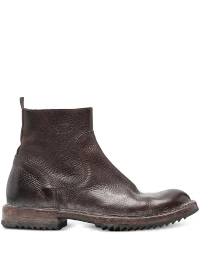 Moma Zip-up Boots In Brown