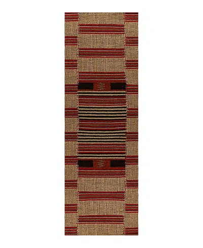 Momeni Adobe Adobeado-1red Runner, 2'6 X 8' In Multi